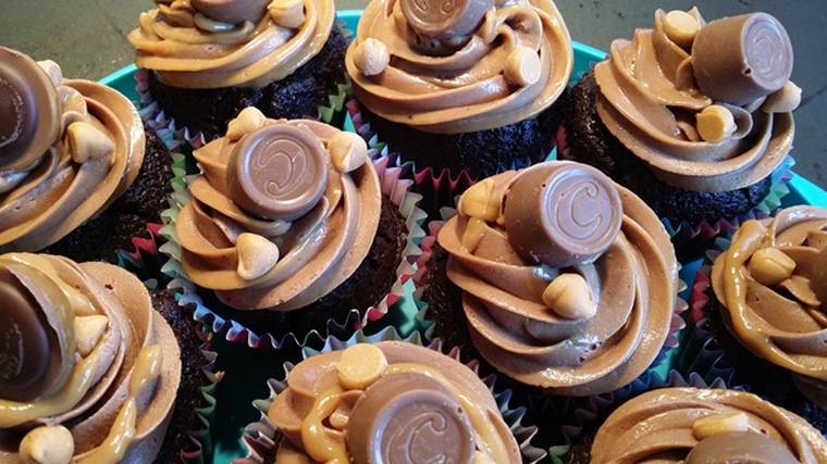Choko/karamel cupcakes