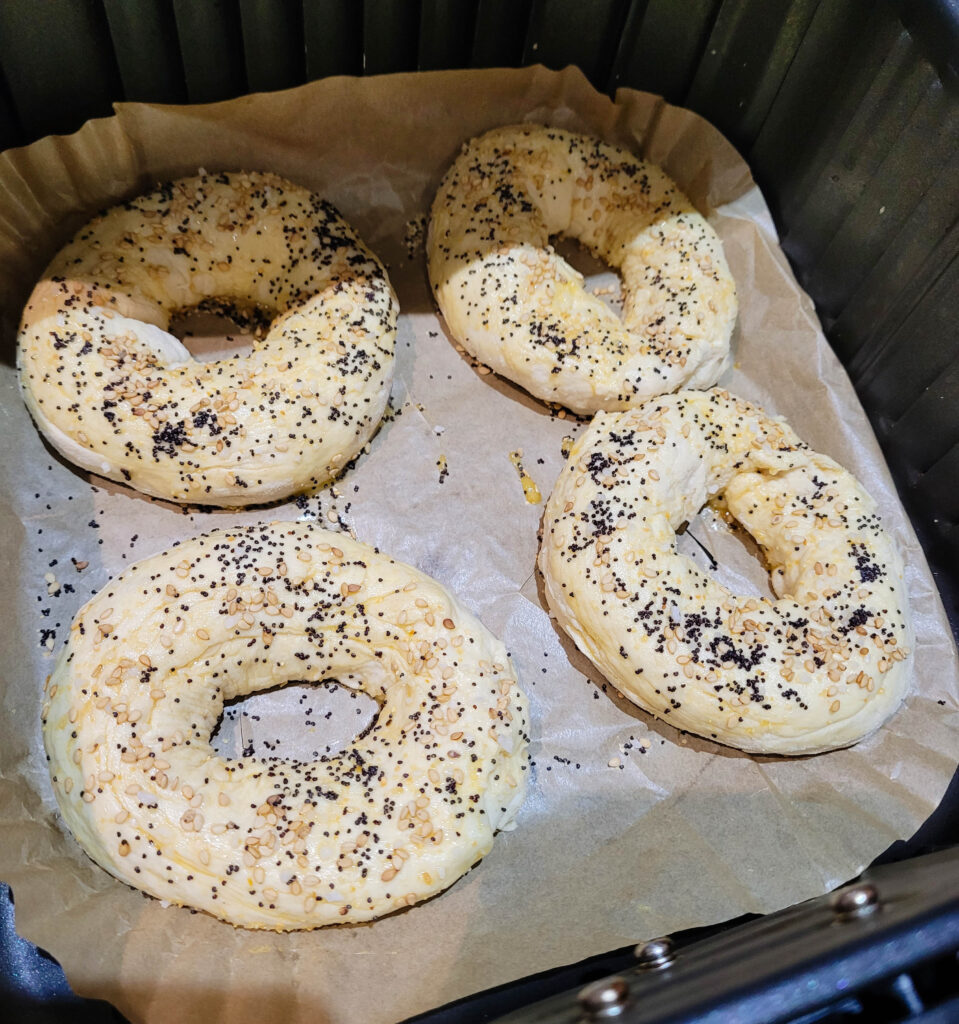 Airfryer bagels ubagt