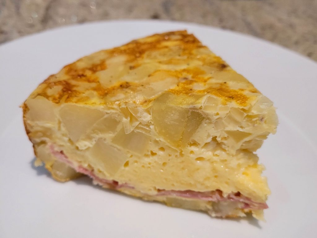 Fyldt tortilla stykke
