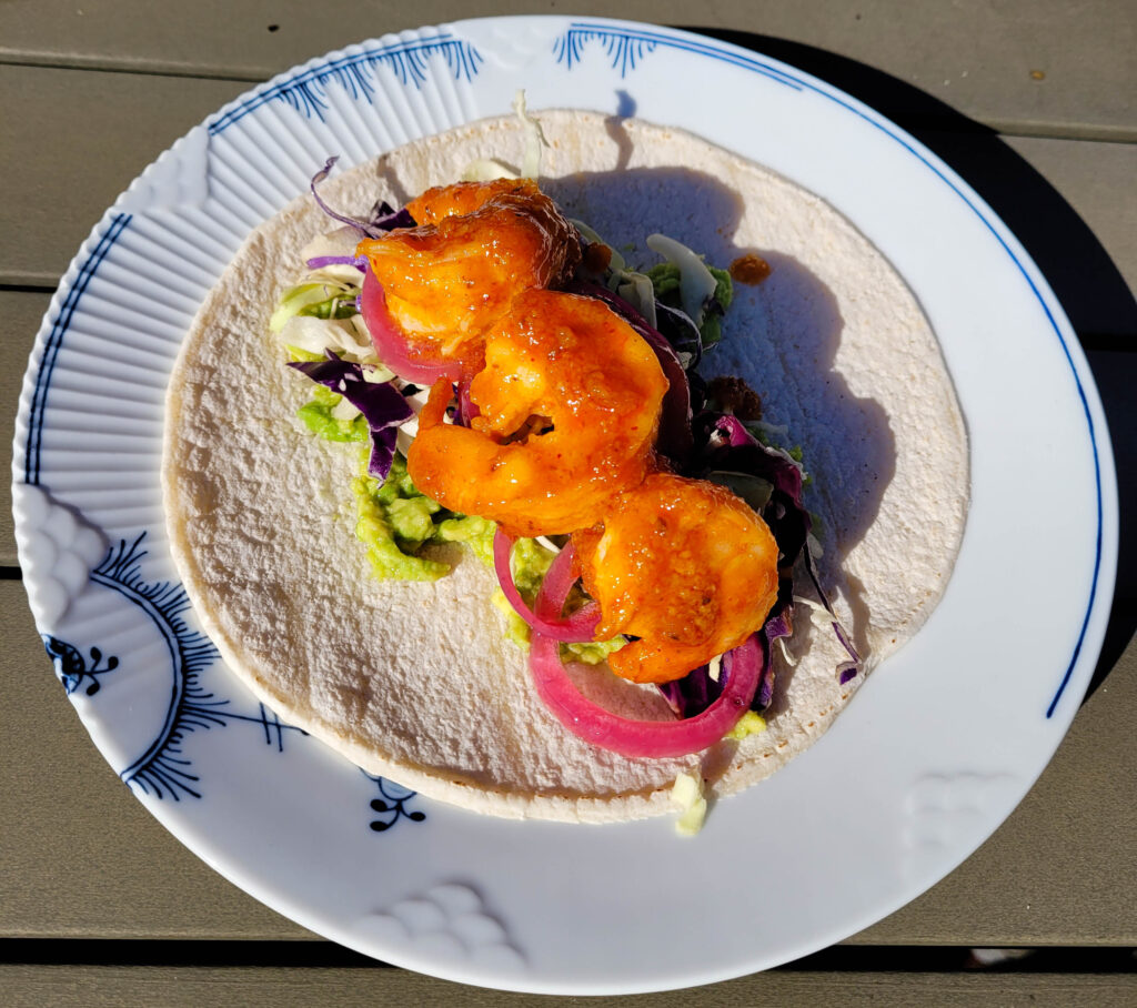 Krydret diablo tigerrejer tacos