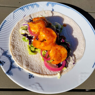 Krydret diablo tigerrejer tacos