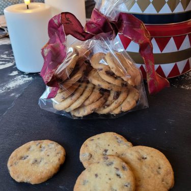 Shortbread cookies med chokolade